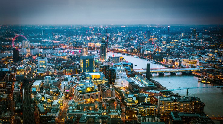 View from The Shard in London