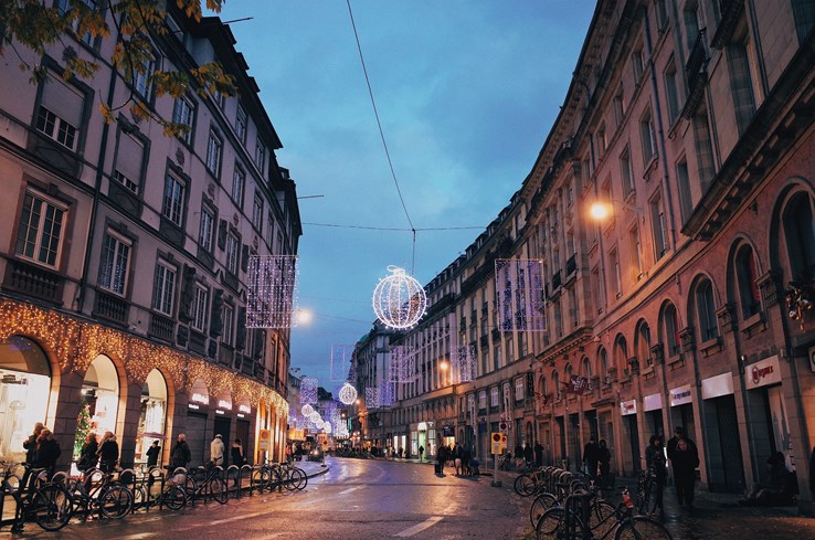 Strasbourg Streets at Christmas
